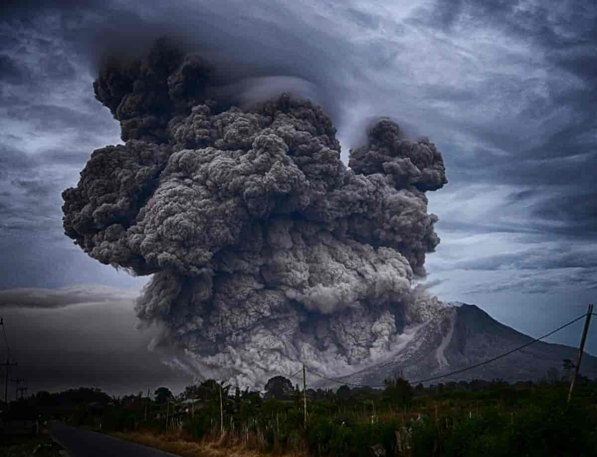 Vulkanutbrudd Mount Sinabung, Indonesia
