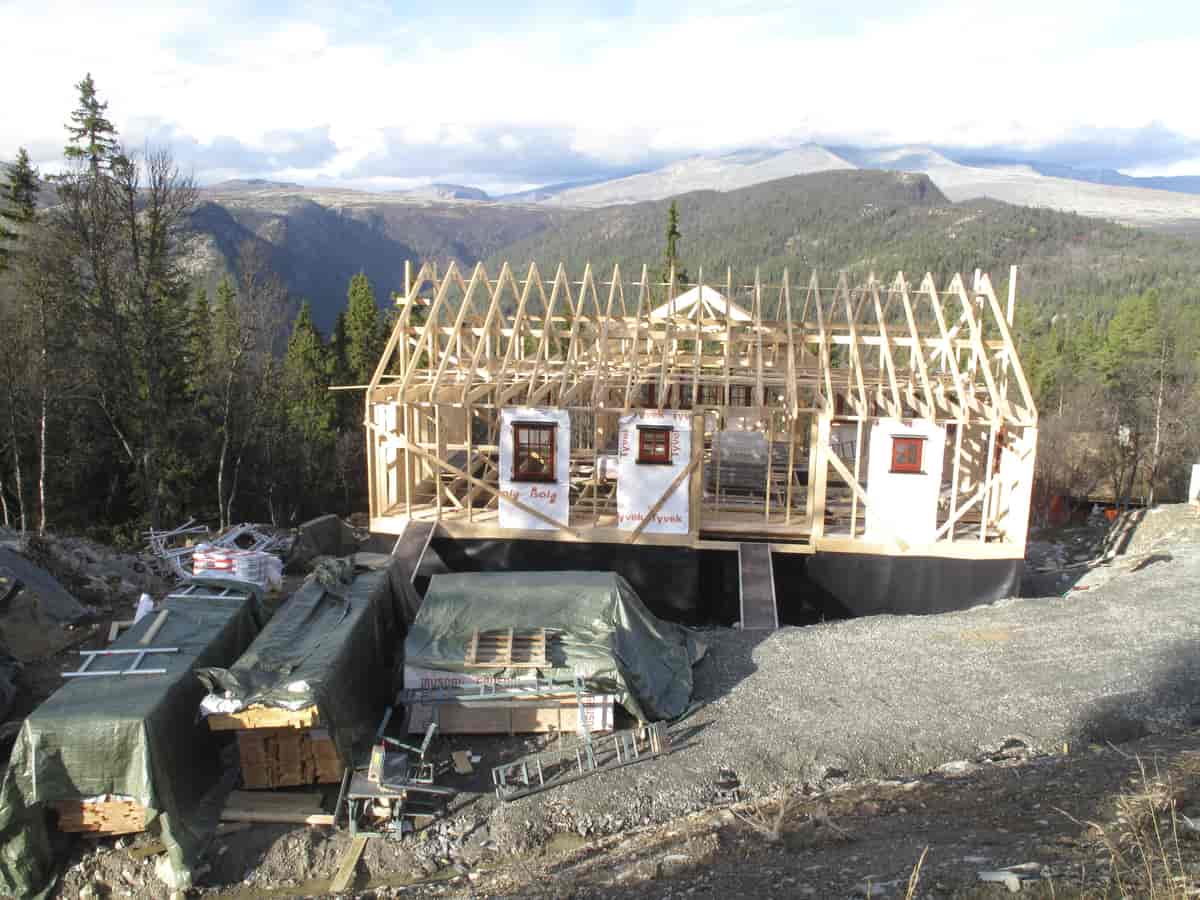 Bygging av hytte i Rondane