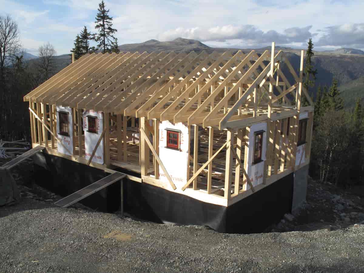 Bygging av hytte i Rondane