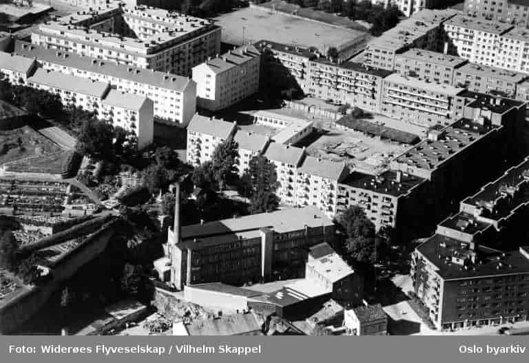 Asolafabrikken i Akersbakken 10, foto fra 1951
