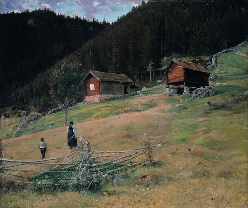 Vinjes barndomshjem Plassen i Telemark, 1887