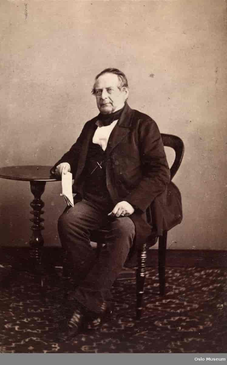 Fotografi av høyesterettsadvokat Hans Christian Pedersen tatt i 1860
