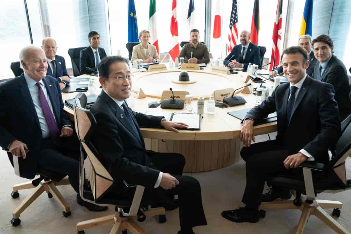Foto fra G7-møte i 2023, i Hiroshima, Japan
