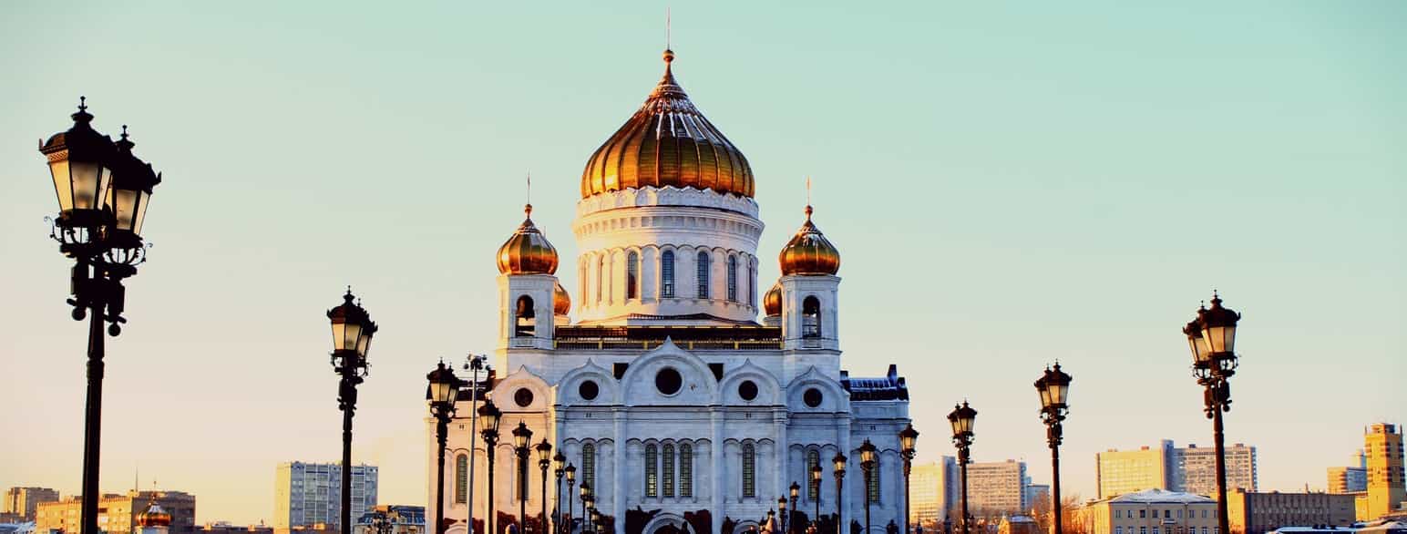 Den russisk-ortodokse Frelseren Kristus-katedralen i Moskva.