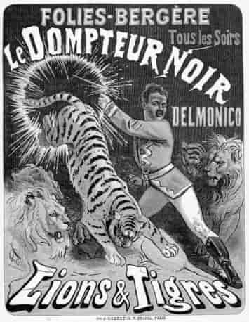 Plakat laget av Jules Chéret  for revyteateret Folies Bergère (1885)