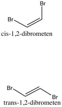 To isomere av 1,2-dibrometen