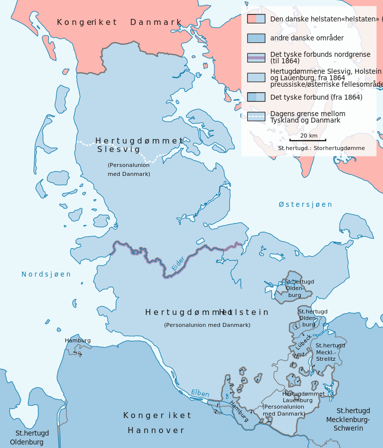 Kart over den dansk-tyske krig