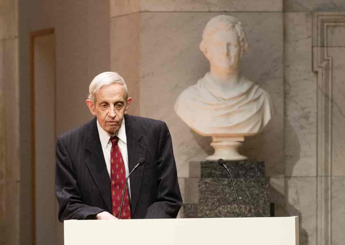 John F. Nash under utdeling av Abelprisen i 2015