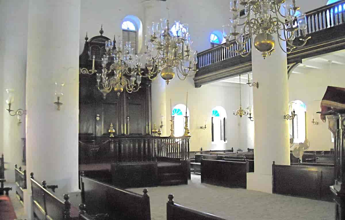 Sefardisk synagoge på øya Curacau i Karibia