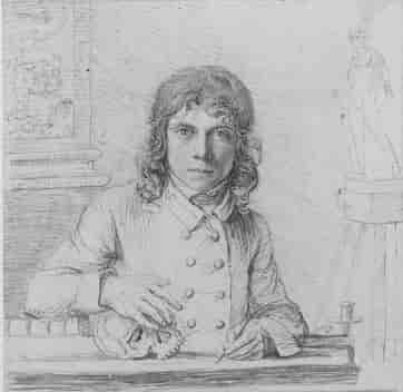 Tegnet selvportrett av John Flaxman (1779)