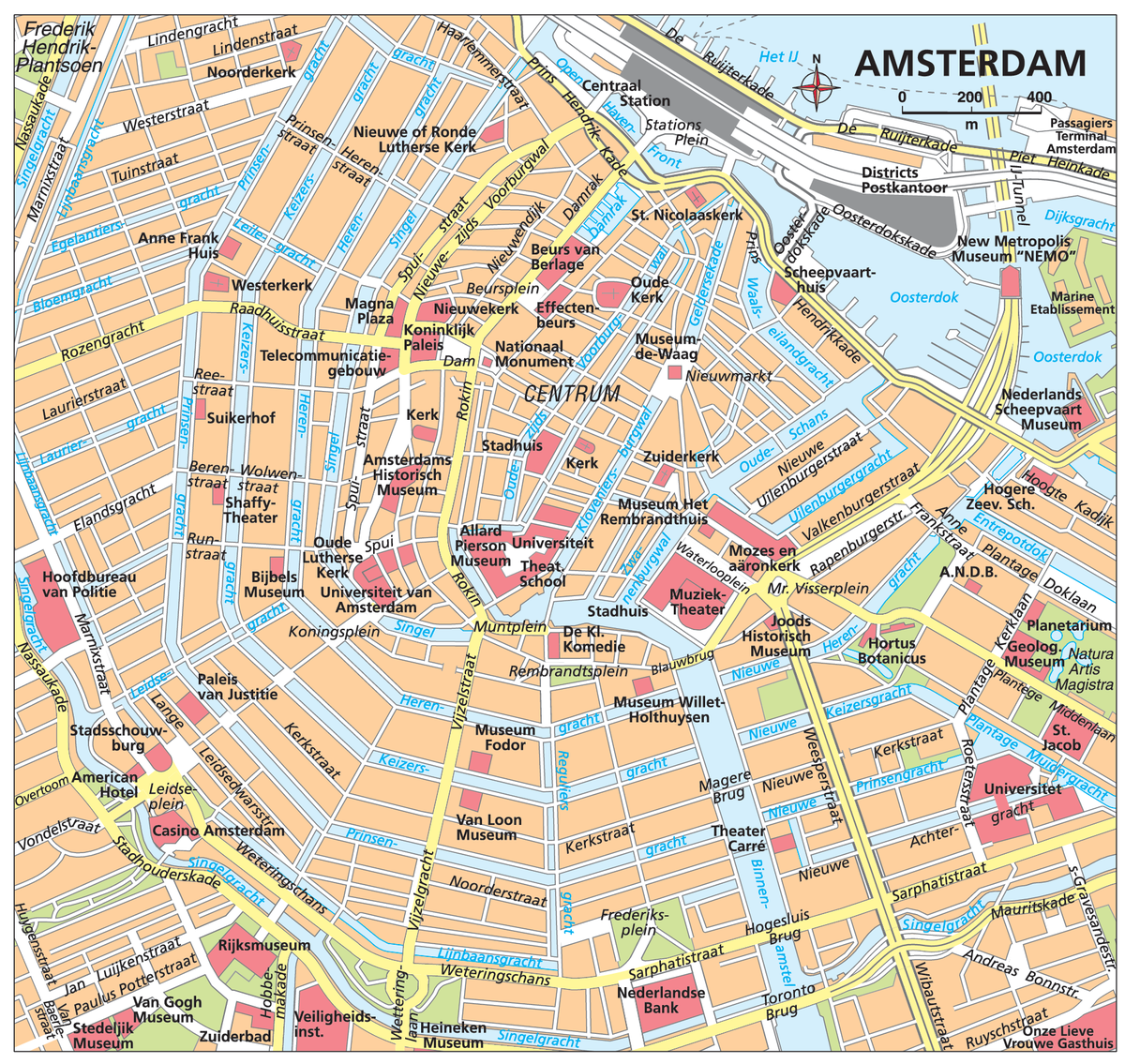 Amsterdam (sentrumskart)