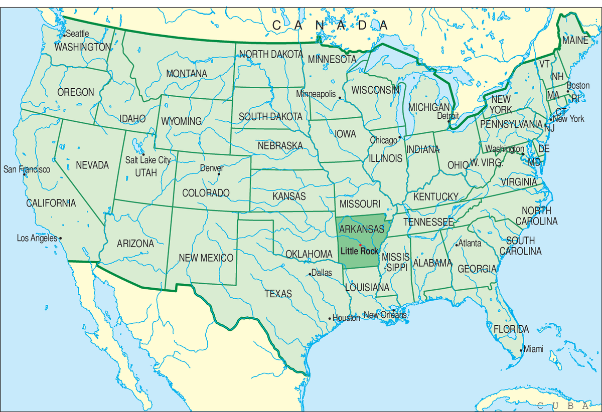 Arkansas (plasseringskart)