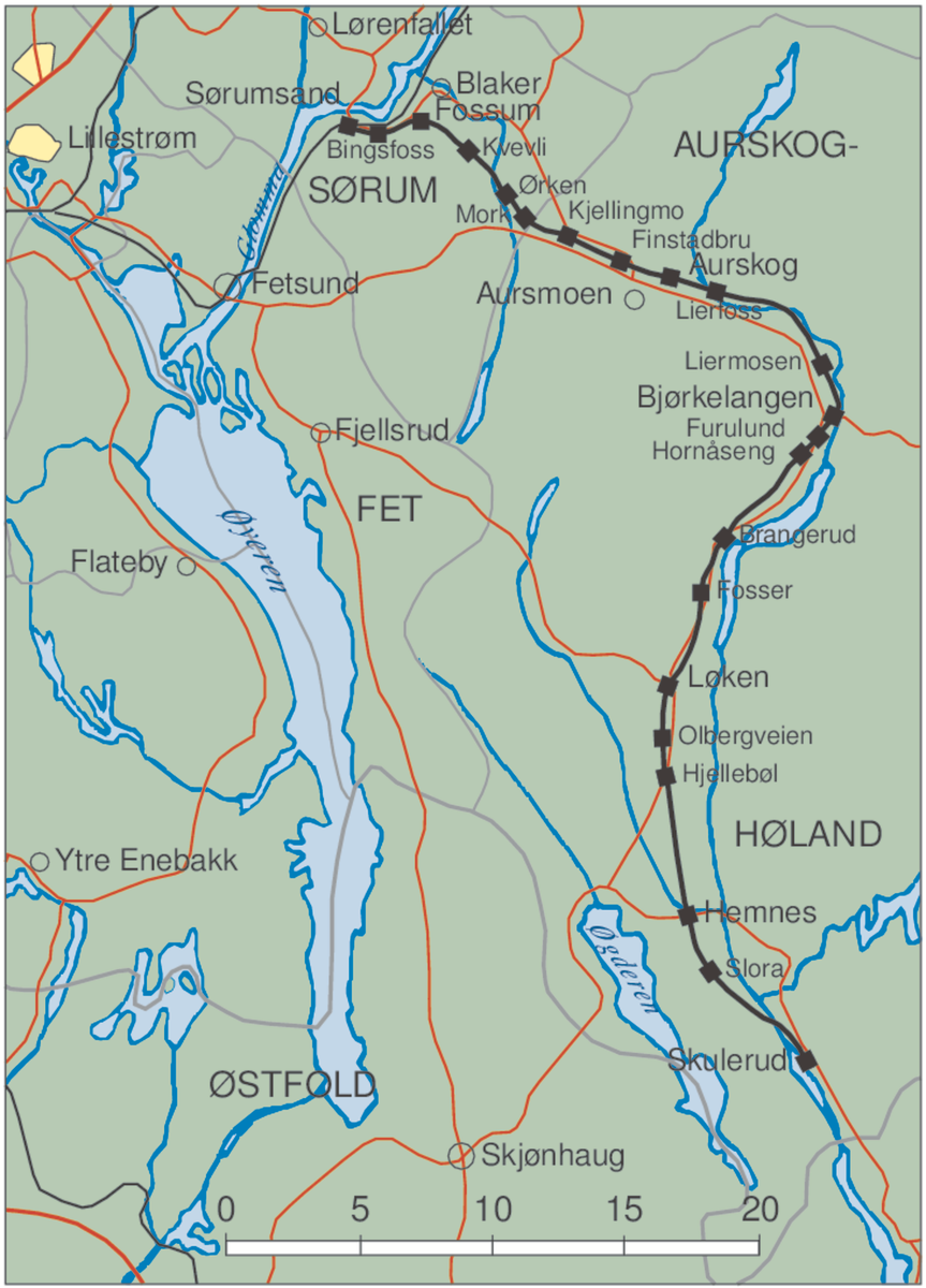 Aurskog-Hølandsbanen (kart)