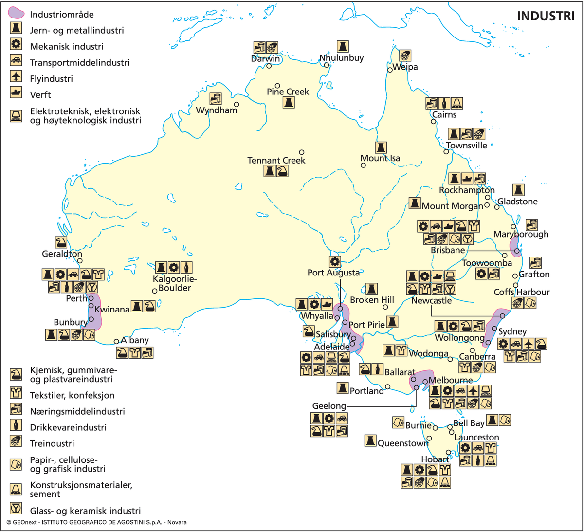 Australia, øk. kart