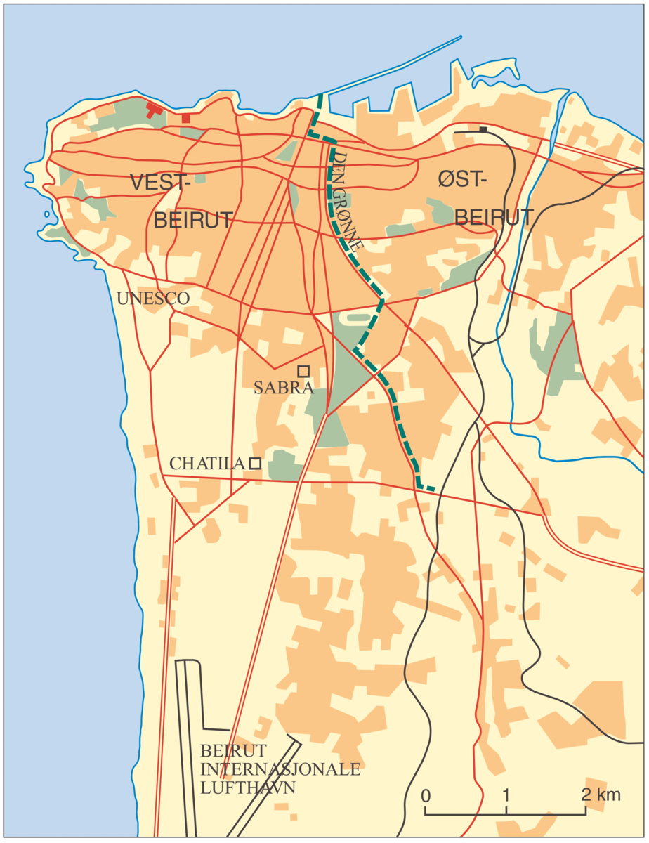 Beirut (oversiktskart)