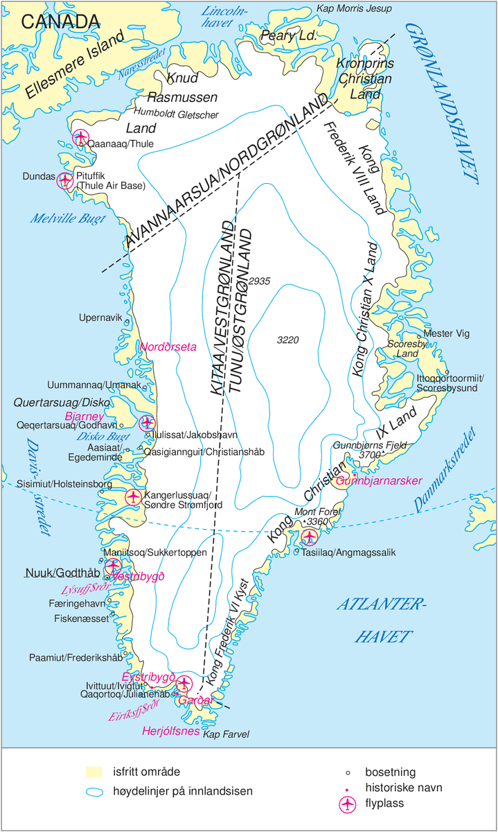 Grønland (topografisk kart)