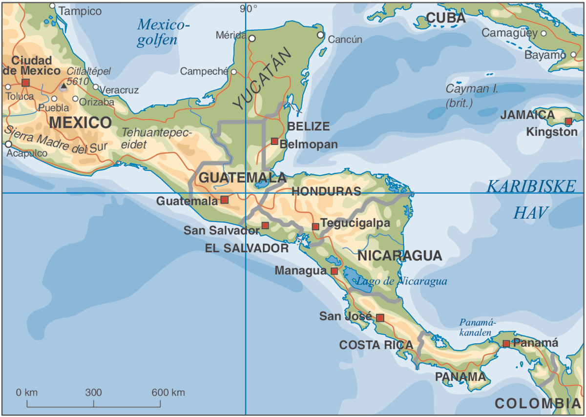 Mellom-Amerika (kart)