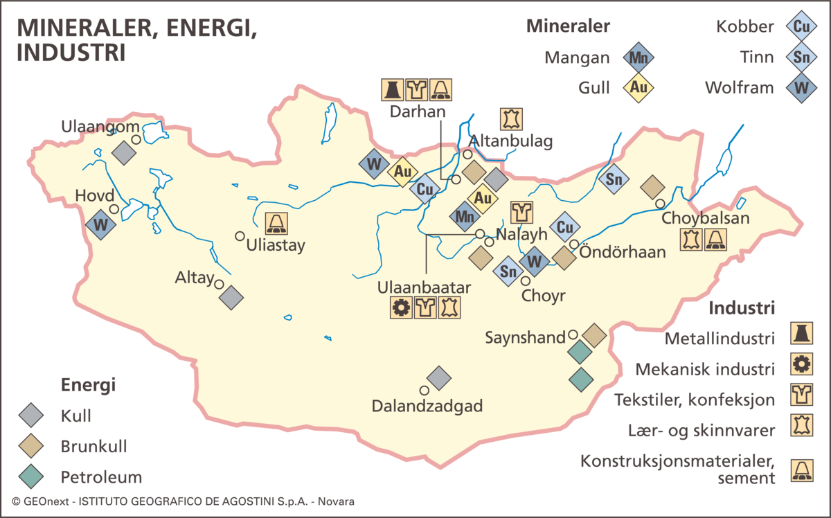 Mongolia (økon. kart)