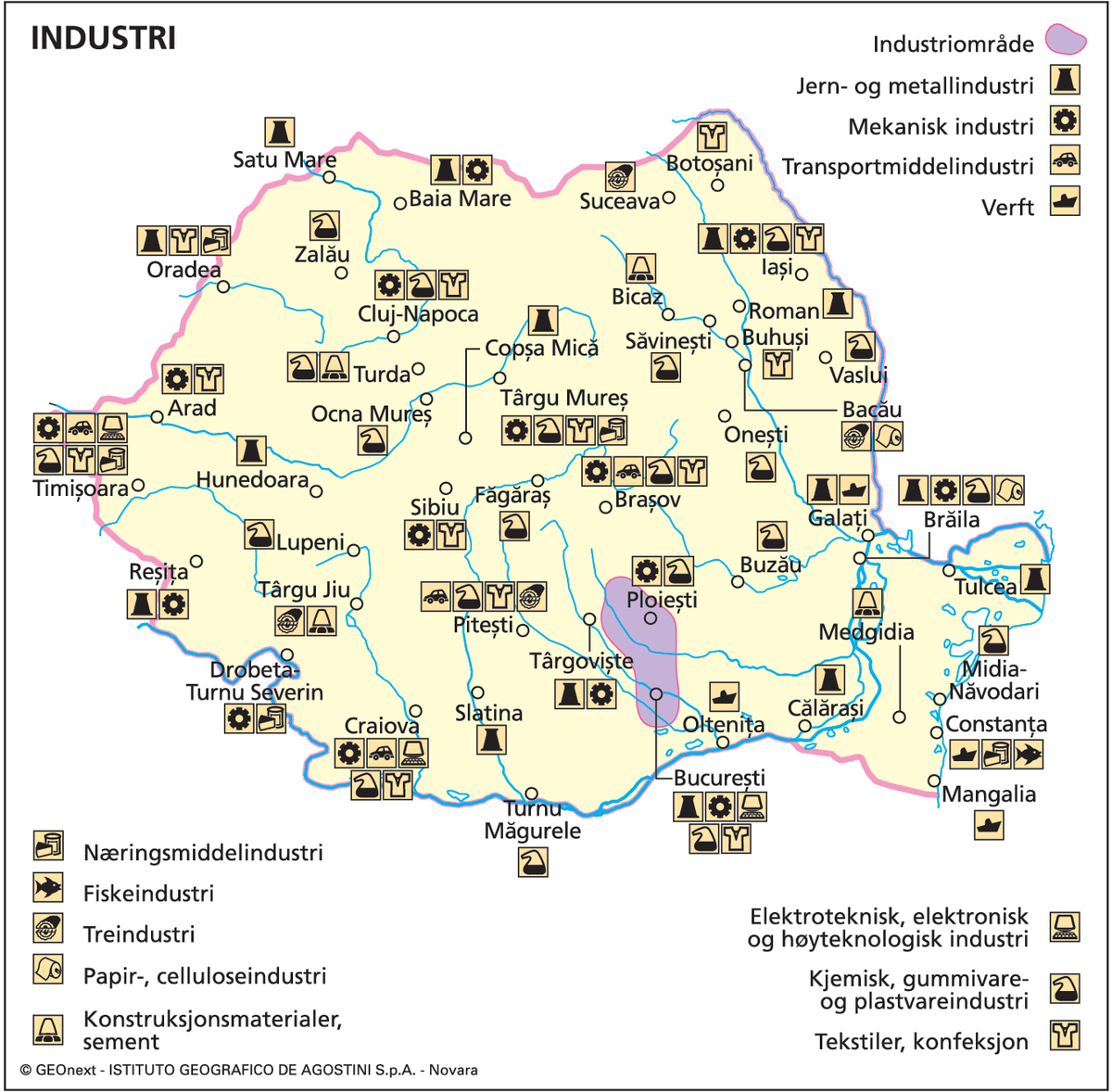 Romania (Kart: Industri)