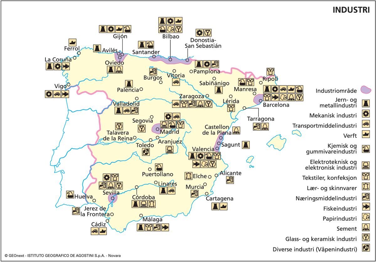 Spania (Kart: industri)