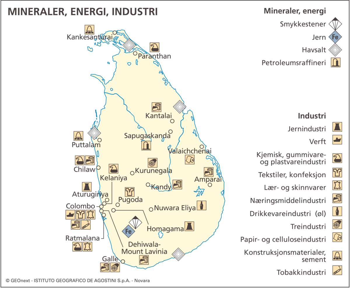 Sri Lanka (Kart: økon. aktivitet)