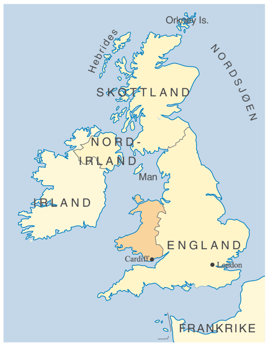 Wales (Plasseringskart)