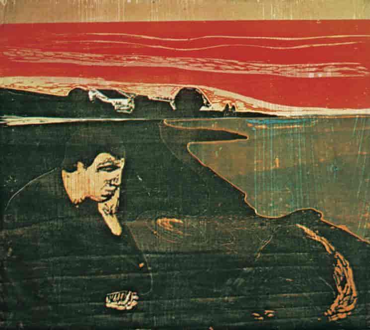 fargetresnitt, Munch: Melankoli