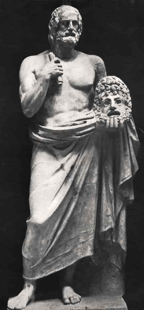 Hellas (Teater) (statue: Evripedes)