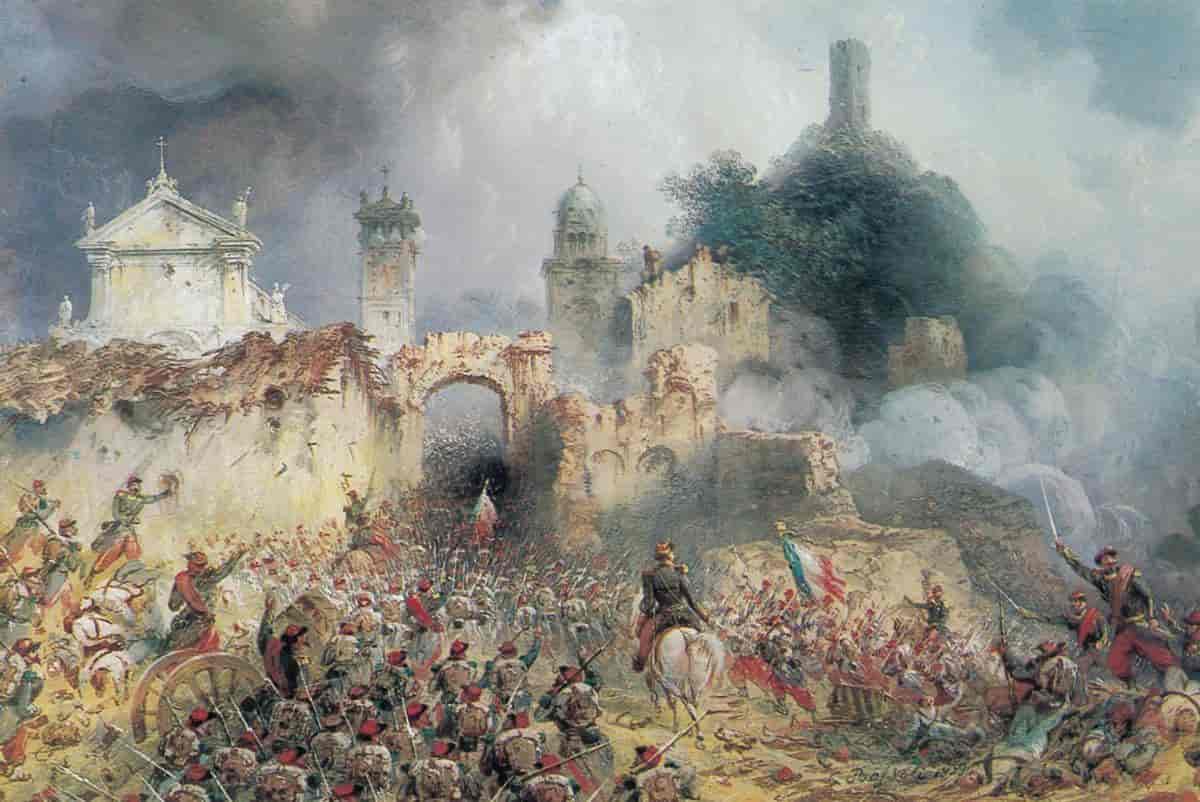 Slaget ved Solferino, malt av Bossoli