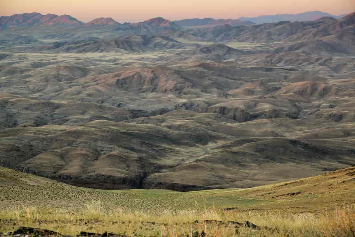 Fjellparti ved grensen til Namibia