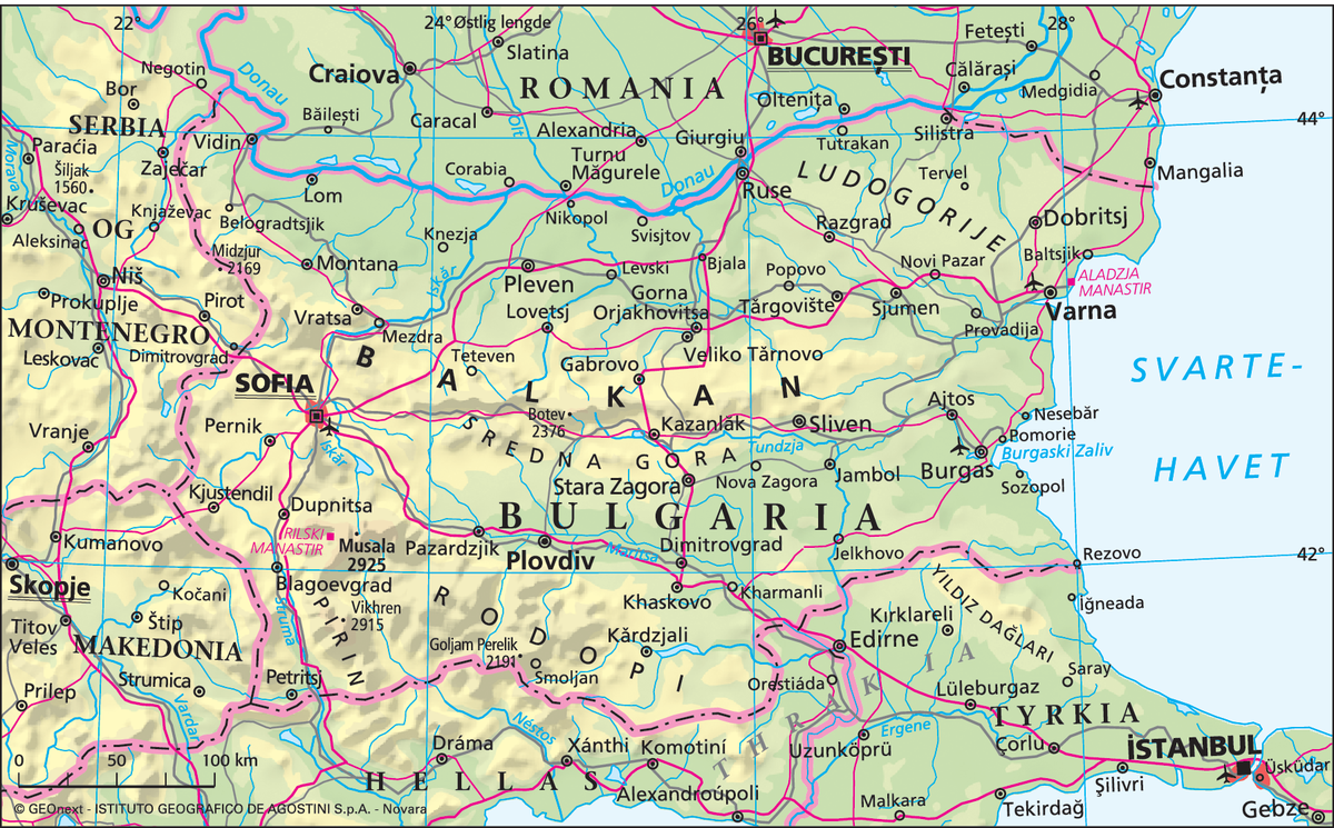 Bulgaria, kart