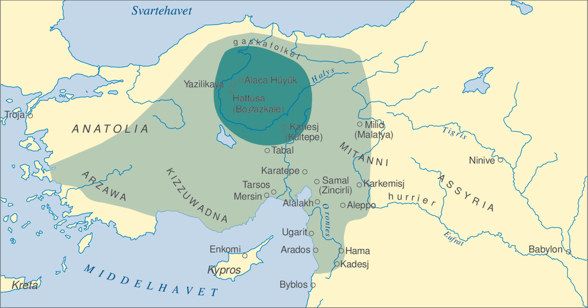 hettitter (kart, kjerneområde)