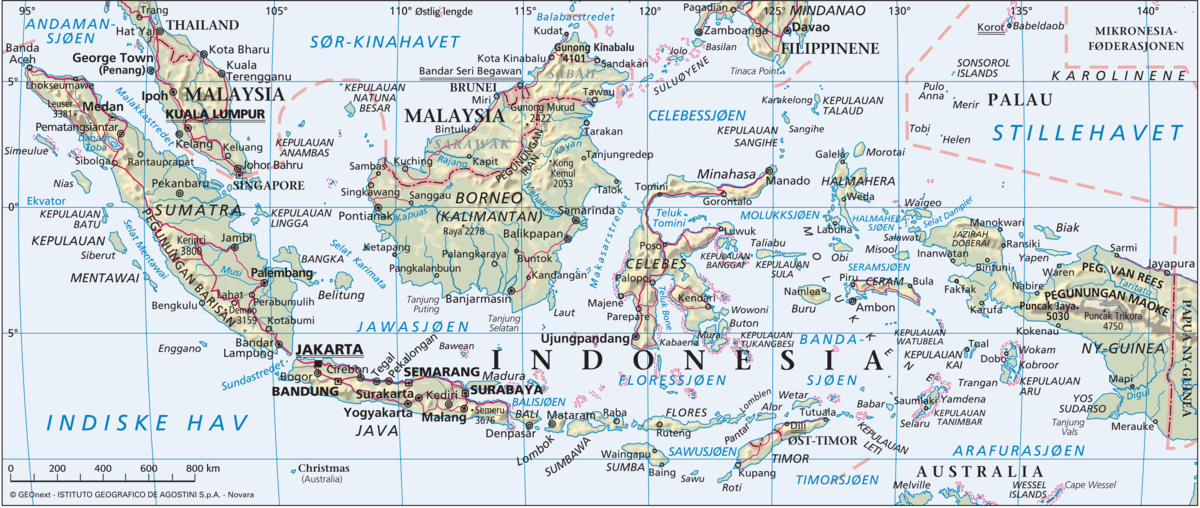 Indonesia, hovedkart