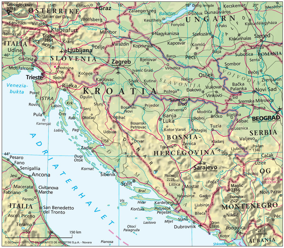 Kroatia (hovedkart)