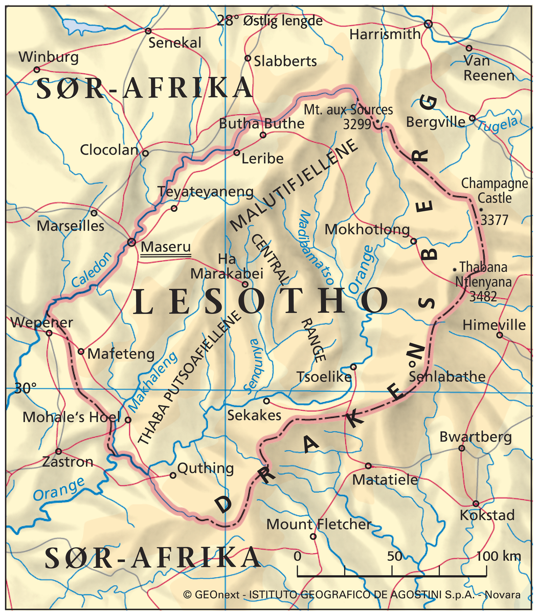 Lesotho (Hovedkart)