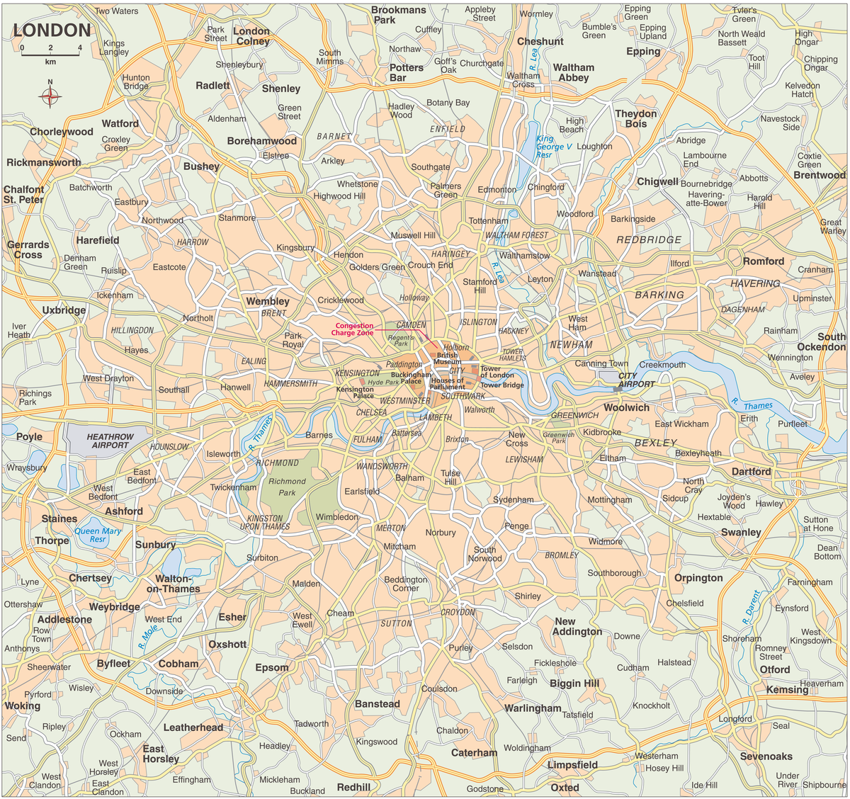 London (områdekart)