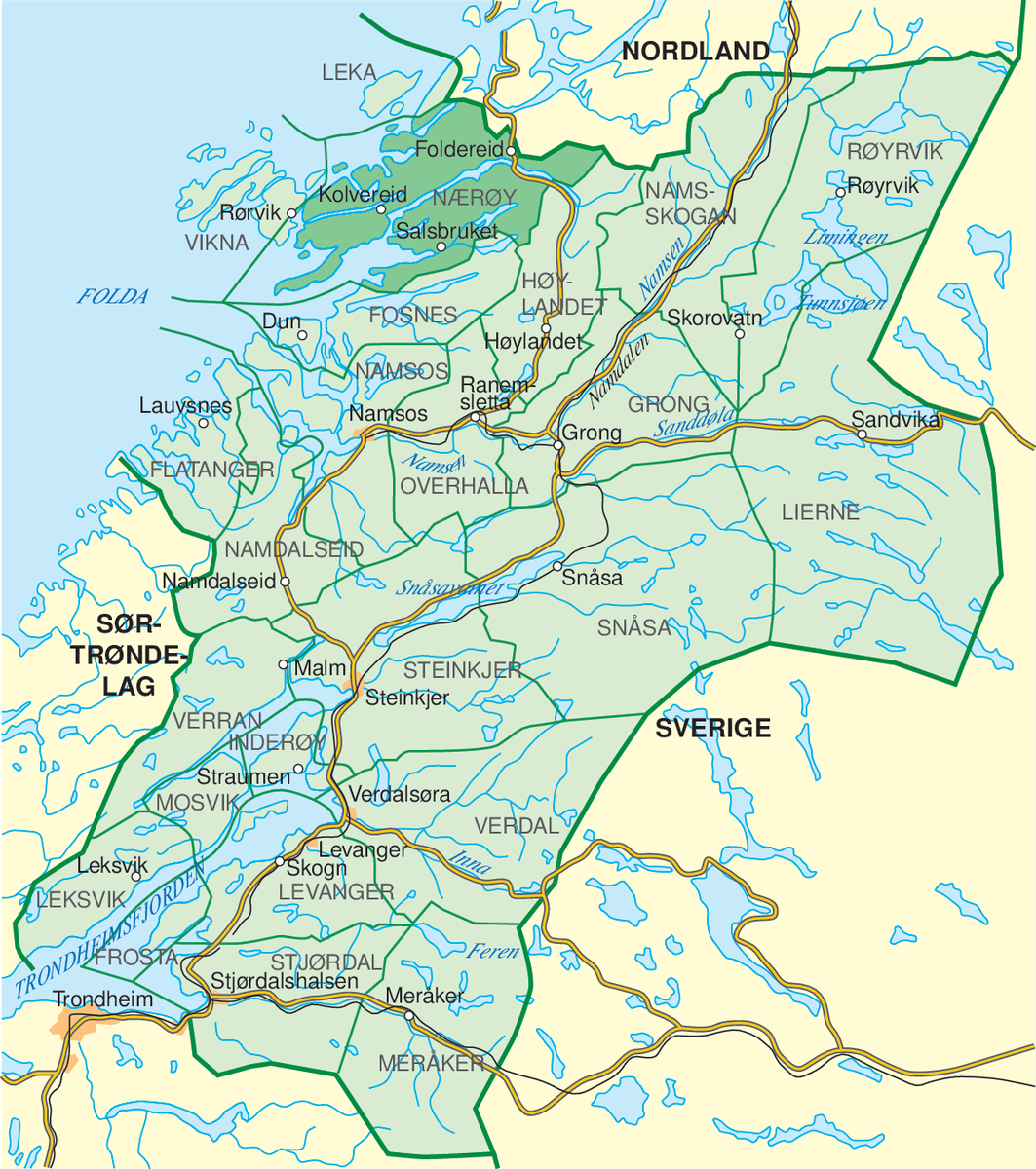 kart nærøy kommune Naeroy Tidligere Kommune Store Norske Leksikon kart nærøy kommune