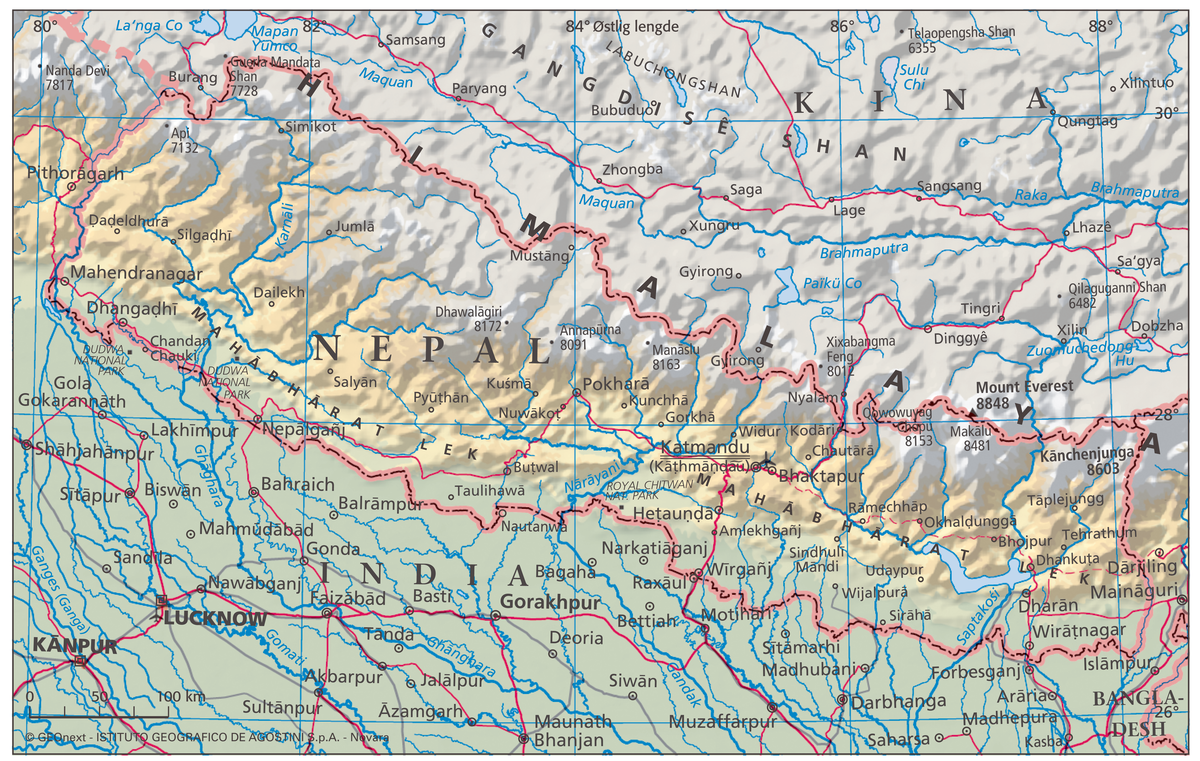 Nepal (hovedkart)
