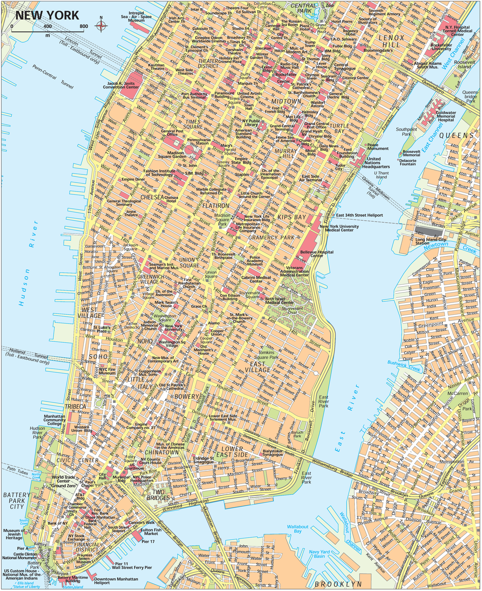 New York (City) (kart, Manhattan)