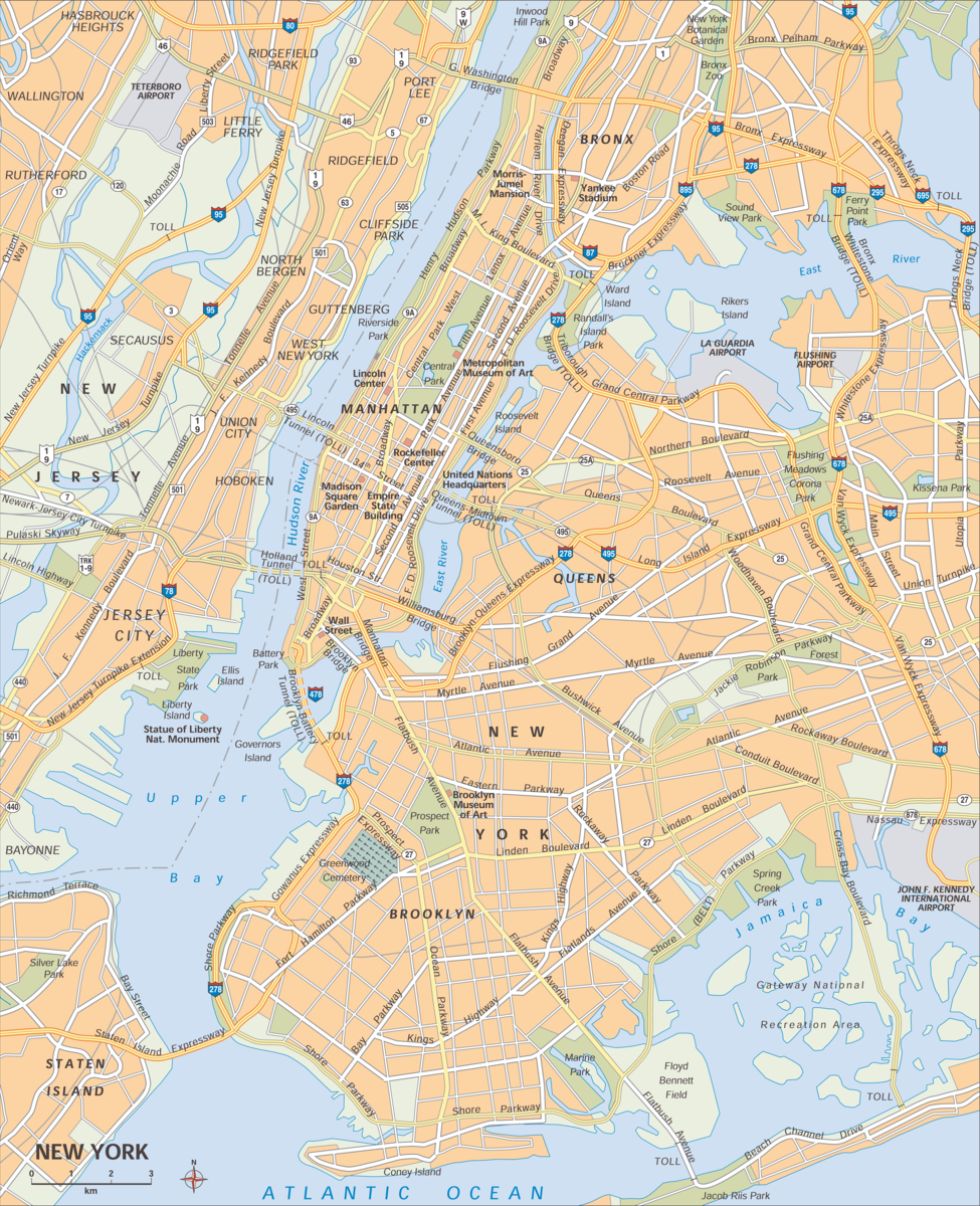 New York (kart, byområdet)