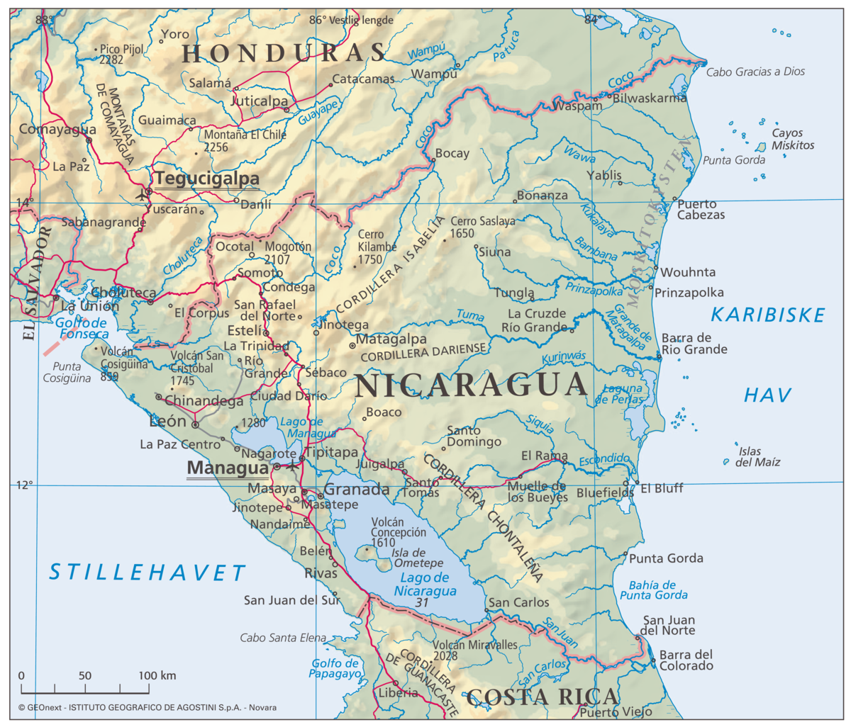 Nicaragua (Hovedkart)