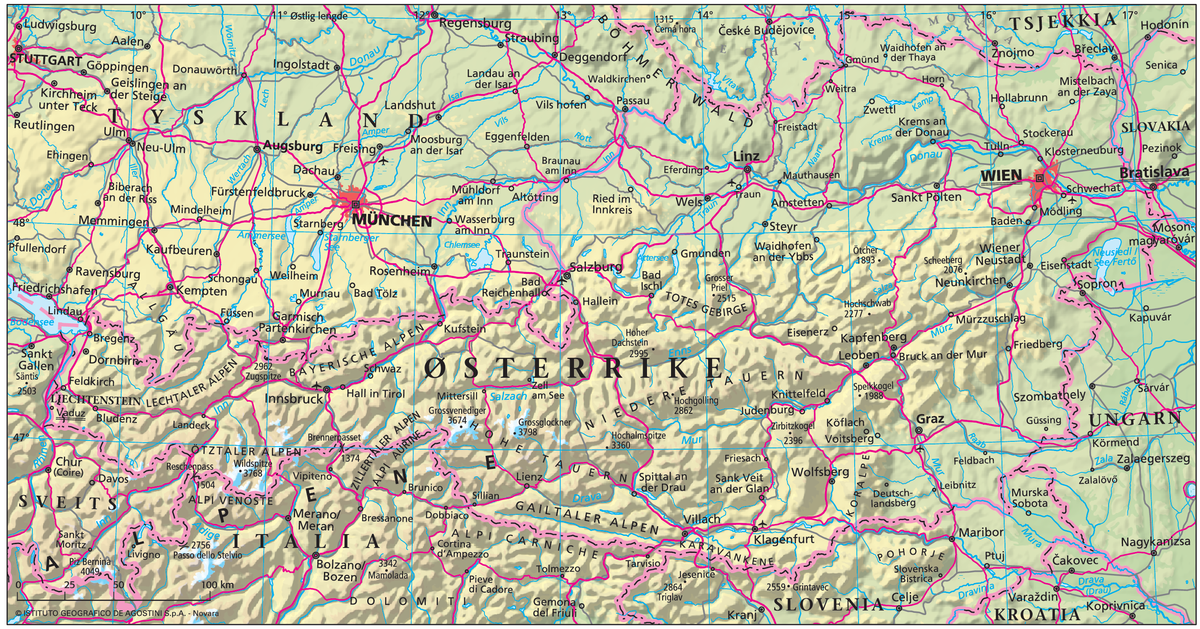 Østerrike (Hovedkart)