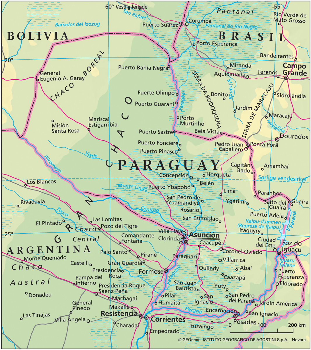 Paraguay (plasseringskart)