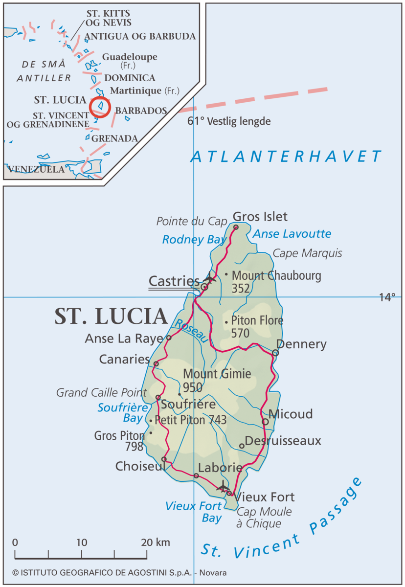 Saint Lucia (Hovedkart)