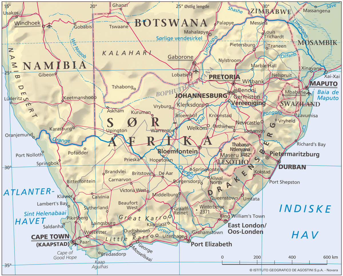 Sør-Afrika (Hovedkart)