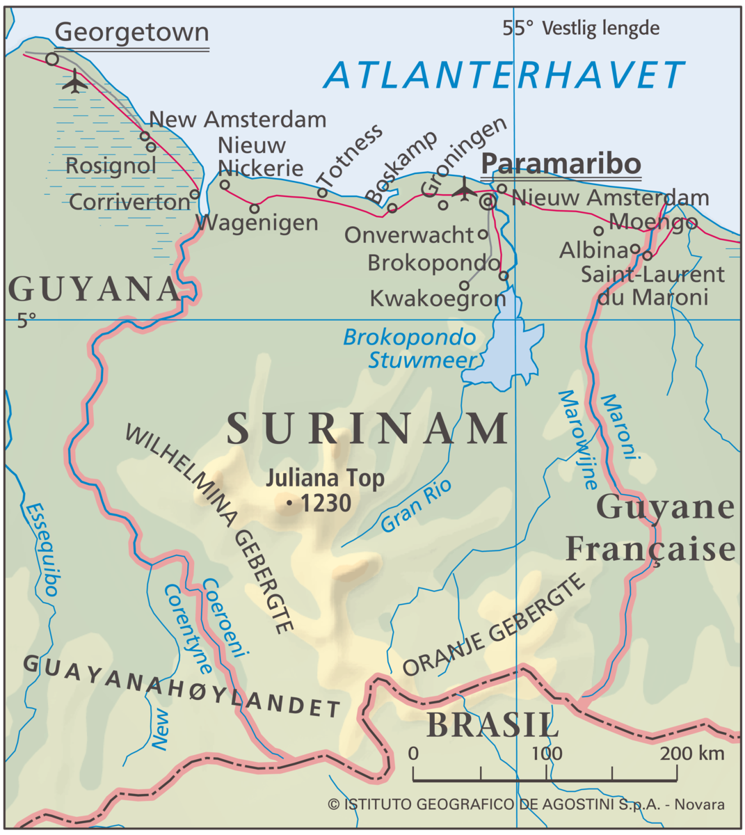 Surinam (Hovedkart)