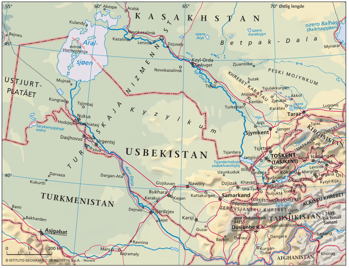 Usbekistan (Hovedkart)