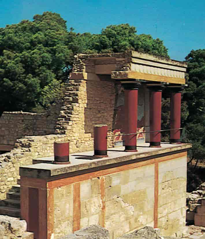Knossos (søyler ved nordinngangen)