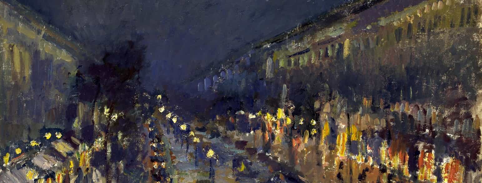 Boulevard Montmartre om natten