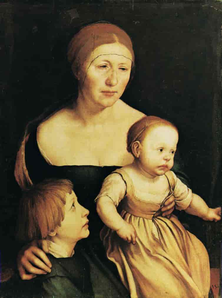 Portrett av hans hustru og barn